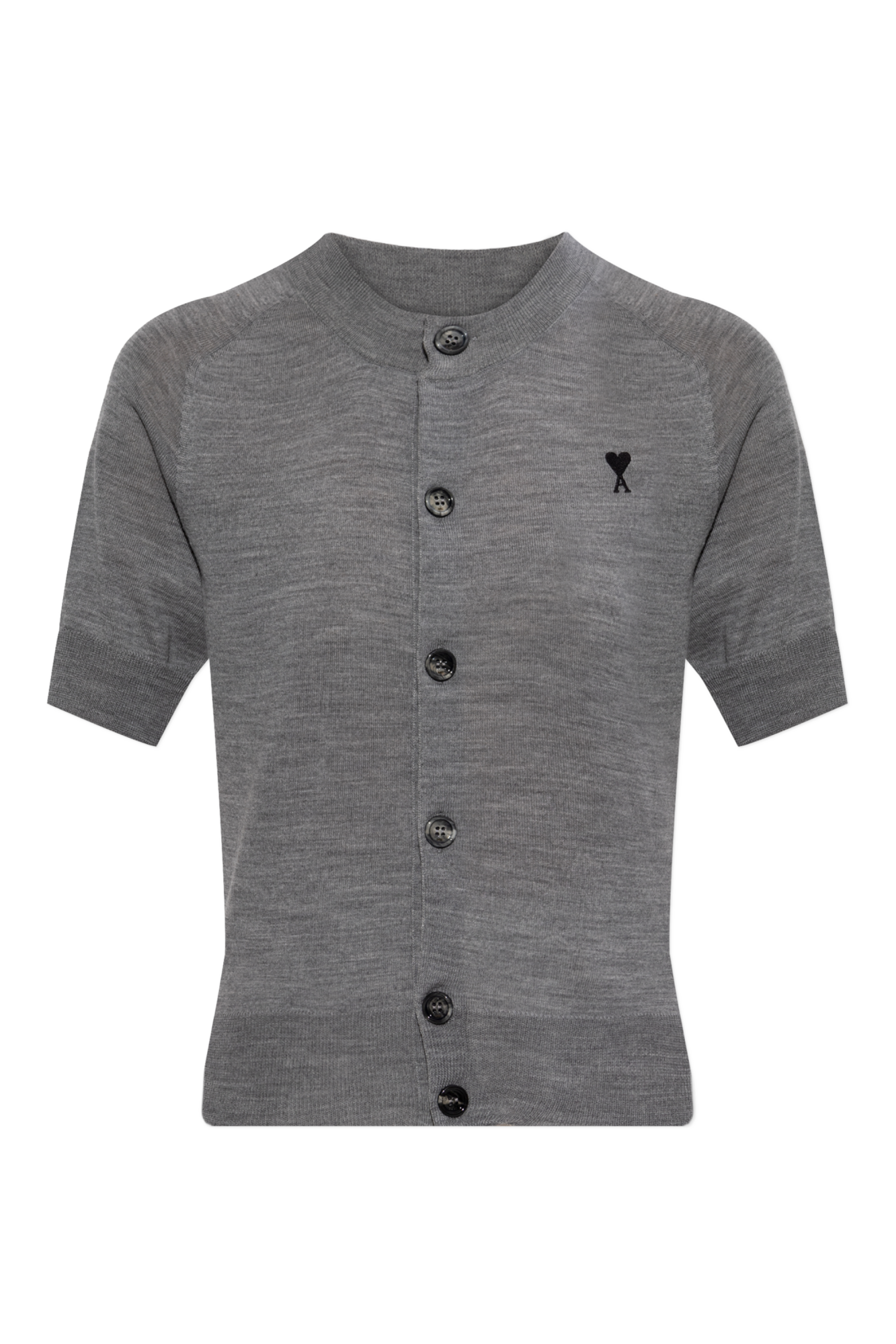 Ami Alexandre Mattiussi Wool cardigan with short sleeves | Women's